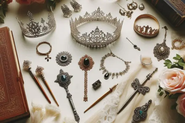 O Papel dos Acessórios Históricos: Coroas, Véus e Jóias para Casamentos Temáticos